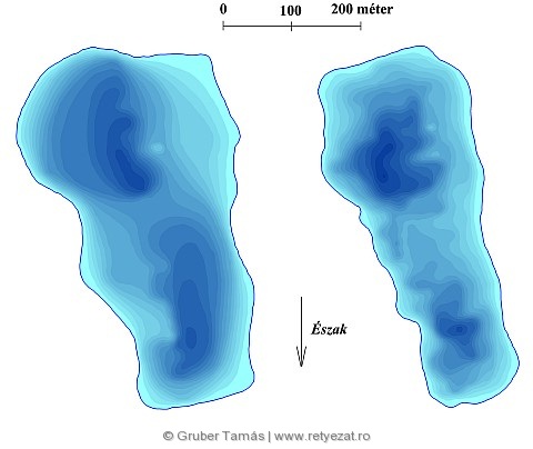 Az északra tájolt, javított Lóczy-térkép és a 2002-es felmérés eredménye